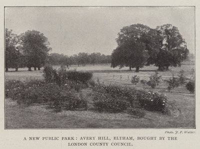 Nowy park publiczny, Avery Hill, Eltham, zakupiony przez London County Council autorstwa English Photographer