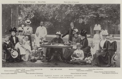 Przyjęcie rodziny królewskiej w Osborne, sierpień 1898 r autorstwa English Photographer