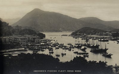Aberdeen Fishing Fleet, Hongkong, z albumu fotografii odnoszących się do służby Pte H. Chick, 1940 autorstwa English Photographer
