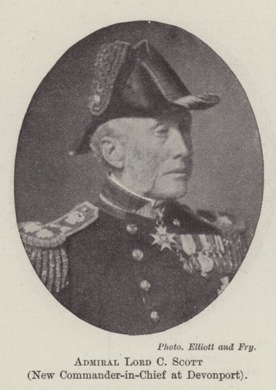 Admirał Lord C Scott, nowy głównodowodzący w Devonport autorstwa English Photographer