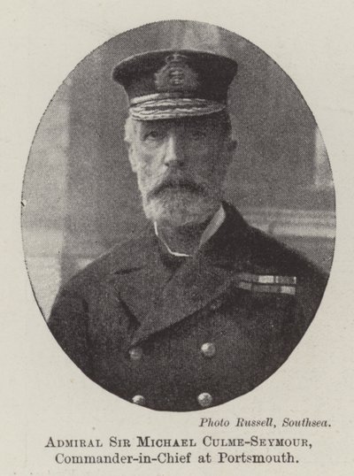 Admirał Sir Michael Culme-Seymour, dowódca naczelny w Portsmouth autorstwa English Photographer