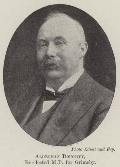 Alderman Doughty, ponownie wybrany na posła Grimsby autorstwa English Photographer