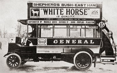 omnibus, ok. 1910, z „Historii dwudziestu pięciu lat”, wydanej w 1935 r. autorstwa English Photographer