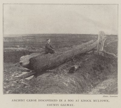 Starożytne kajaki odkryte na bagnach w Knock Multown w hrabstwie Galway autorstwa English Photographer