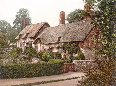 Domek Anne Hathaways w Stratford-upon-Avon, 1890-1900 autorstwa English Photographer