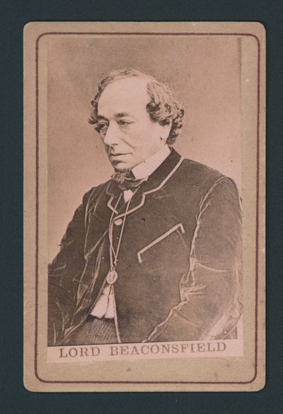 Benjamin Disraeli, wizytówka autorstwa English Photographer