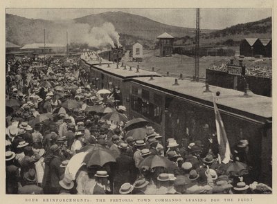 Boer Reinforcements, Pretoria Town Commando wyrusza na front autorstwa English Photographer