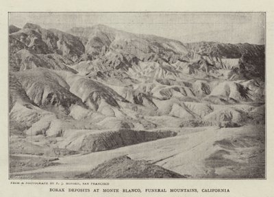 Depozyty boraksu w Monte Blanco, Funeral Mountains, Kalifornia autorstwa English Photographer
