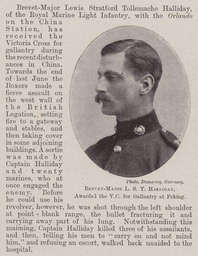 Brevet-Major L S T Halliday, odznaczony VC za galanterię w Pekinie autorstwa English Photographer