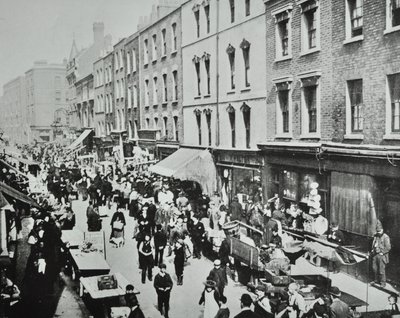 Targ Brick Lane, Brick Lane: widok ogólny, 1895 autorstwa English Photographer