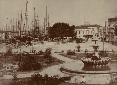 Port Bridgetown, około 1900 autorstwa English Photographer