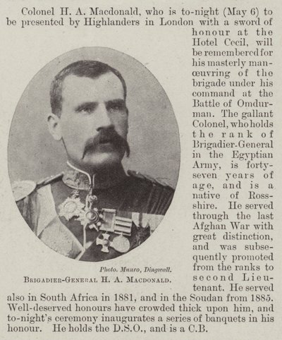 Generał brygady HA Macdonald autorstwa English Photographer