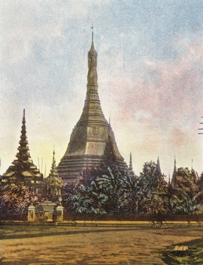 Birma: Pagoda Sule, Rangun (zdjęcie kolorowe) autorstwa English Photographer