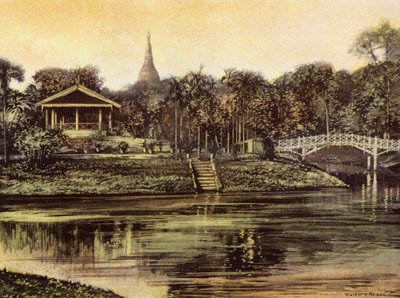 Birma / Myanmar: Pagoda z Ogrodów Kantonu (zdjęcie kolorowe) autorstwa English Photographer