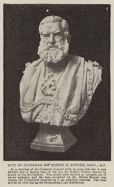 Popiersie radnego Sir Roberta N Fowlera, baroneta, posła autorstwa English Photographer