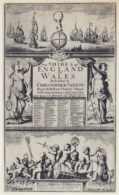 C Saxton, Shires of England, G Willdey autorstwa English Photographer