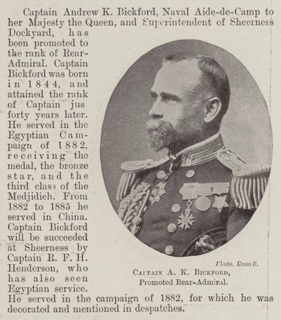 Kapitan AK Bickford, awansowany kontradmirał autorstwa English Photographer