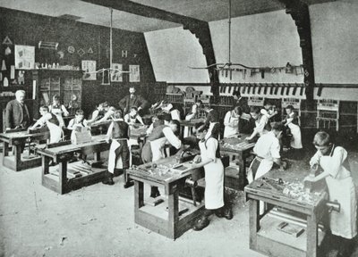 Klasa stolarska, 1896 autorstwa English Photographer
