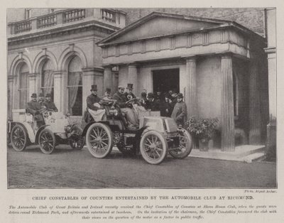 Główny Constable of Counties zabawiany przez Automobile Club w Richmond autorstwa English Photographer