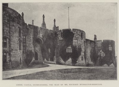 Chirk Castle, Denbighshire, siedziba pana Richarda Myddletona-Biddulpha autorstwa English Photographer