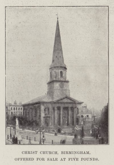 Christ Church, Birmingham, wystawiony na sprzedaż za pięć funtów autorstwa English Photographer