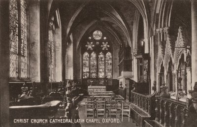 Katedra Christ Church, kaplica łacińska, Oxford (zdjęcie czarno-białe) autorstwa English Photographer