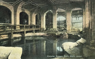 Okrągła łaźnia rzymska, Bath (zdjęcie kolorowe) autorstwa English Photographer