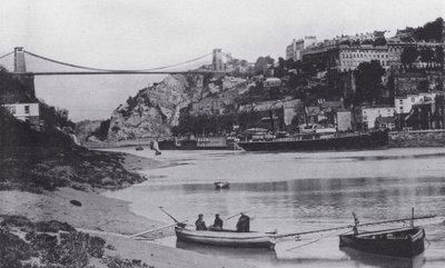 Clifton i Suspension Bridge (zdjęcie czarno-białe) autorstwa English Photographer