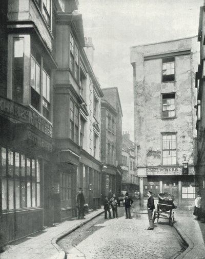 Targi tkanin, osobliwy kawałek starego Londynu (zdjęcie czarno-białe) autorstwa English Photographer