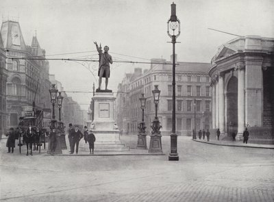 College Green, Dublin, ze statuą Grattana autorstwa English Photographer