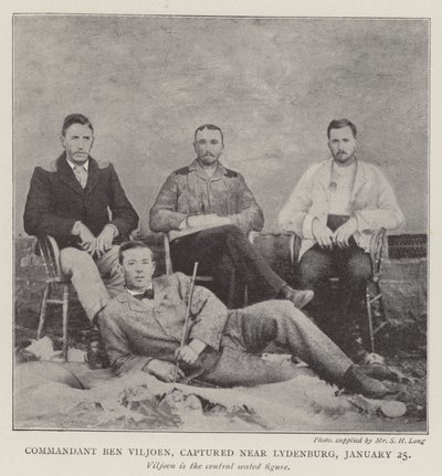 Komandor Ben Viljoen, schwytany w pobliżu Lydenburga, 25 stycznia autorstwa English Photographer