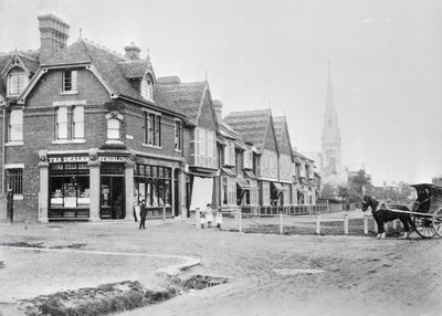 Róg Chase Side i Chase Green Avenue, c.1890 czarno-białe zdjęcie) autorstwa English Photographer