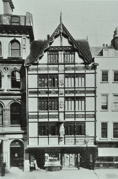 Crosby Hall, Bishopsgate, Londyn, 1890 autorstwa English Photographer