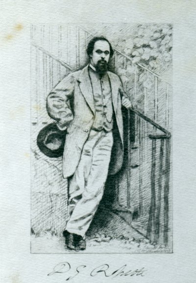 Dante Gabriel Rossetti (1828-82) autorstwa English Photographer