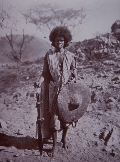 Derwisz Hademdowah wojownik, Sudan autorstwa English Photographer
