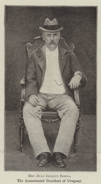 Don Juan Idiarte Borda, zamordowany prezydent Urugwaju autorstwa English Photographer
