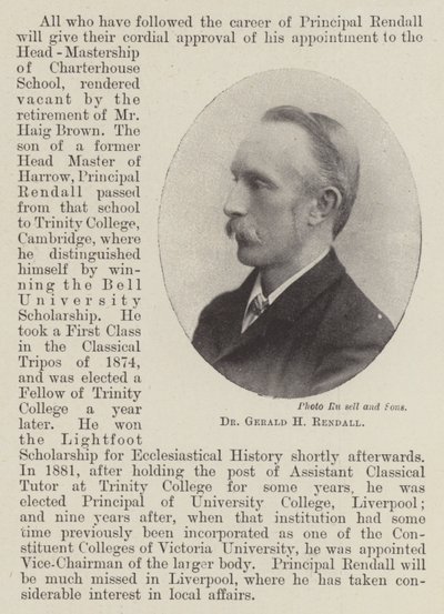 Dr Gerald H Rendall autorstwa English Photographer