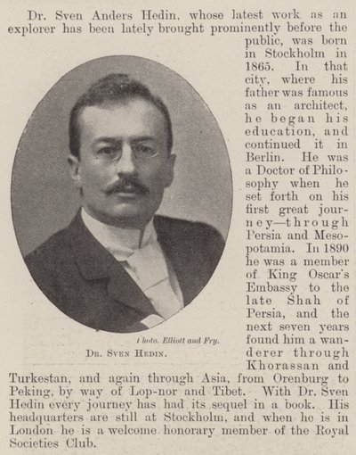 dr Sven Hedin autorstwa English Photographer