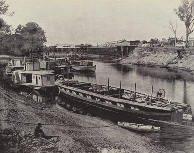 Echuca Wharf, rzeka Murray autorstwa English Photographer