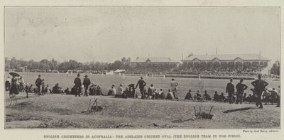 Angielscy krykieciści w Australii, Adelaide Cricket Oval, angielska drużyna w terenie autorstwa English Photographer