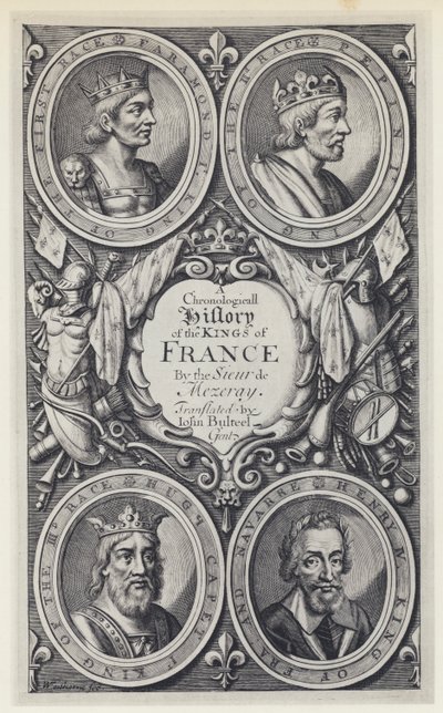 F Eudes de Mezeray, A Chronologicall History of the Kings of France, Tr J Bulteel, T N for T Basset, etc. 1683 (zdjęcie czarno-białe) autorstwa English Photographer