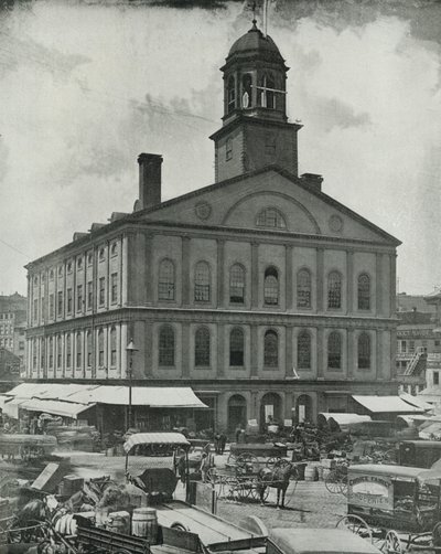Faneuil Hall, Boston (zdjęcie czarno-białe) autorstwa English Photographer