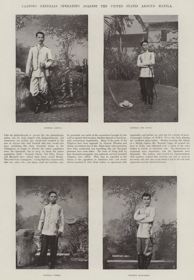 Filipińscy generałowie działający przeciwko Stanom Zjednoczonym wokół Manili autorstwa English Photographer