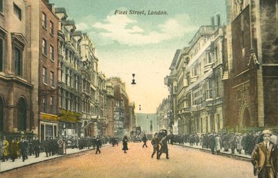 Fleet Street, Londyn (kolorowe zdjęcie) autorstwa English Photographer