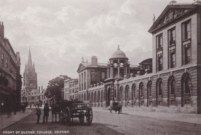 Front Queens College w Oksfordzie autorstwa English Photographer