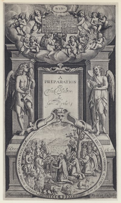 G Wither, Przygotowanie do psałterza, N Okes 1619 (zdjęcie czarno-białe) autorstwa English Photographer