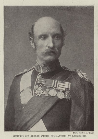 Generał Sir George White, dowodzący w Ladysmith autorstwa English Photographer