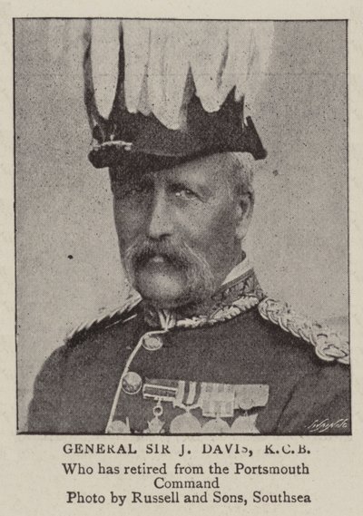 Generał Sir J Davis, KCB autorstwa English Photographer