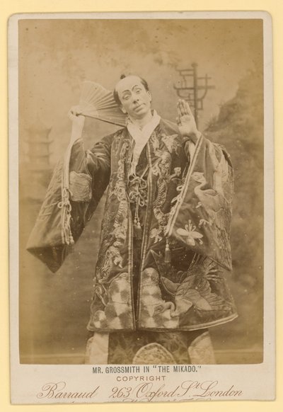 George Grossmith jako Ko-Ko w Mikado autorstwa English Photographer