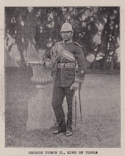Jerzy Tubon II, król Tonga autorstwa English Photographer